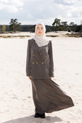 Moza Abaya Suit - Khaki Green
